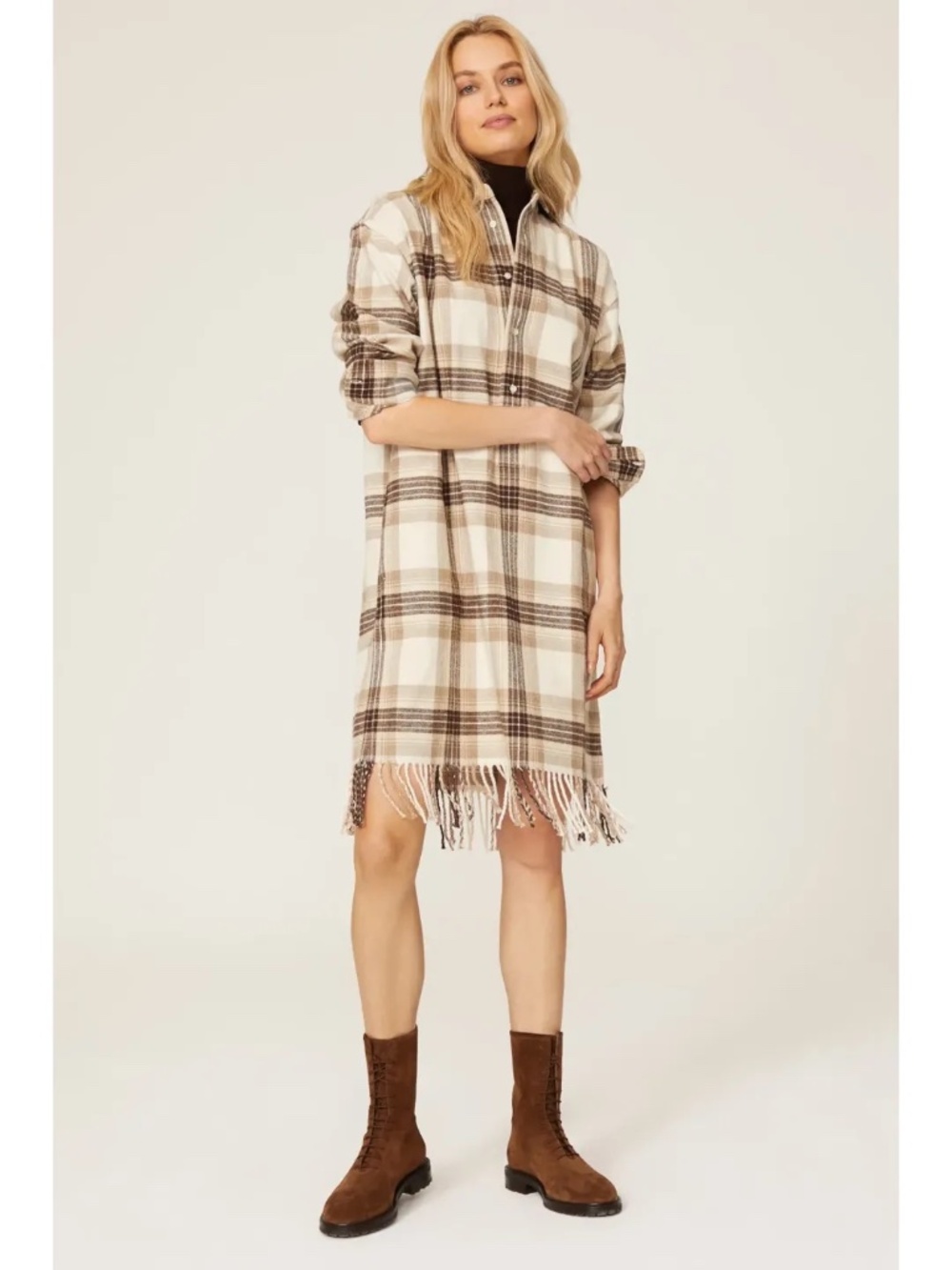 RTR Polo Ralph Lauren Plaid Fringed Shirtdress - size 2